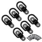 6 PCS D Ring Tie Down Anchor, D Rings Heavy with Duty, 3-rd Generation Trailer Tie Down Anchors, 2400Lbs Breaking Strength, 1/4